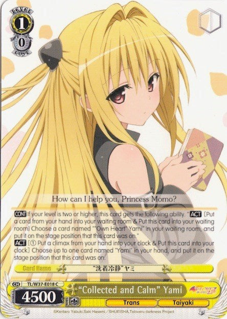 "Collected and Calm" Yami (TL/W37-E018 C) [To Loveru Darkness 2nd] | Cracking-Singles