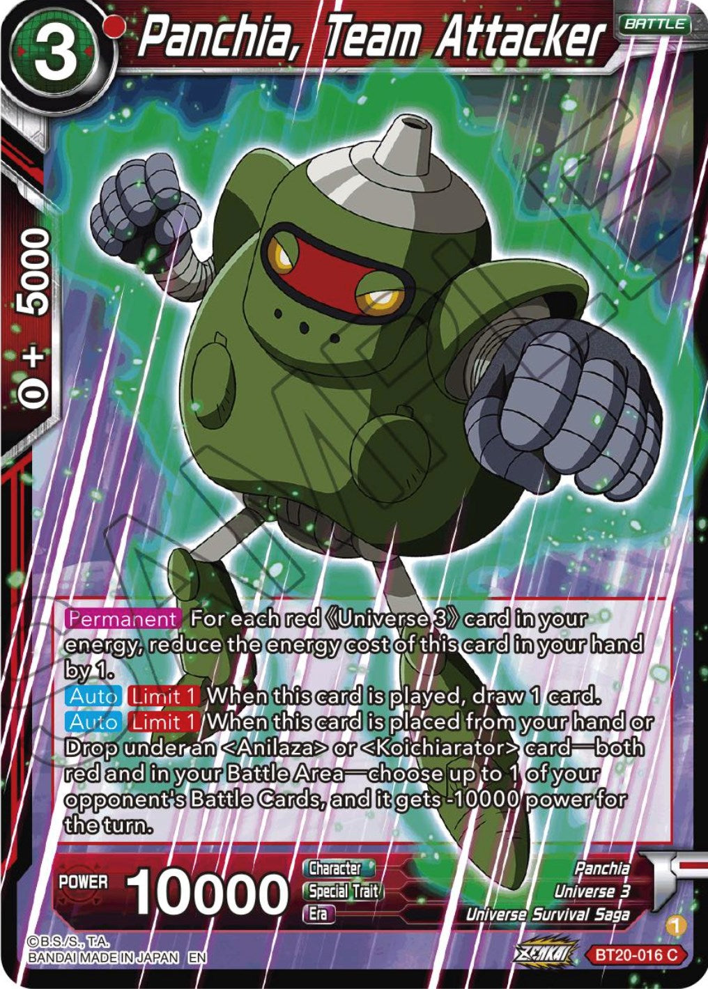 Panchia, Team Attacker (BT20-016) [Power Absorbed] | Cracking-Singles