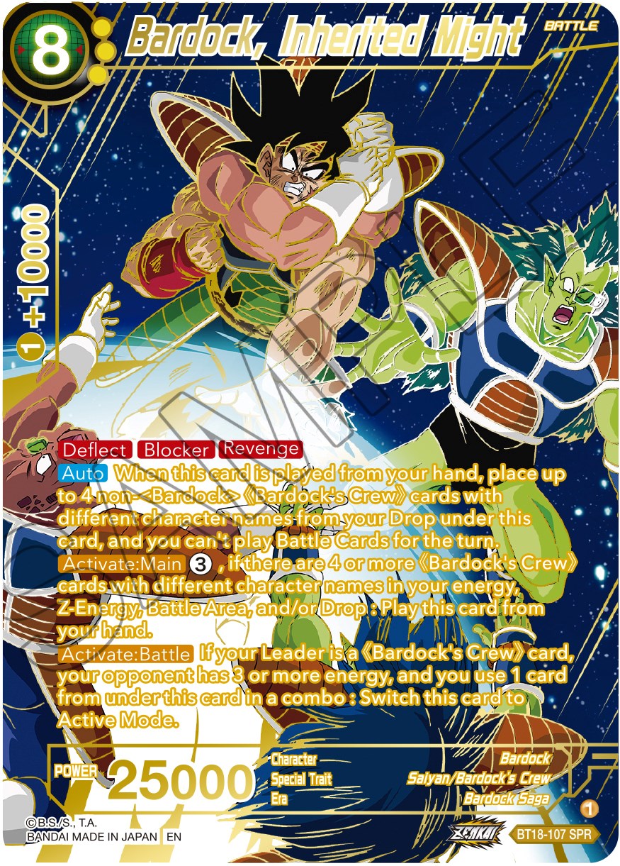 Bardock, Inherited Might (SPR) (BT18-107) [Dawn of the Z-Legends] | Cracking-Singles