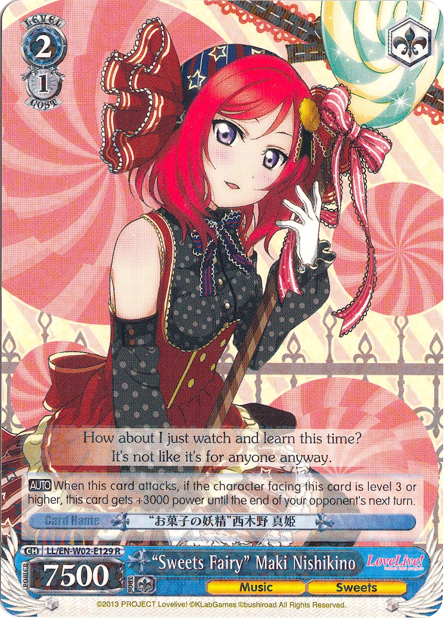 "Sweets Fairy" Maki Nishikino (LL/EN-W02-E129 R) [Love Live! DX Vol.2] | Cracking-Singles