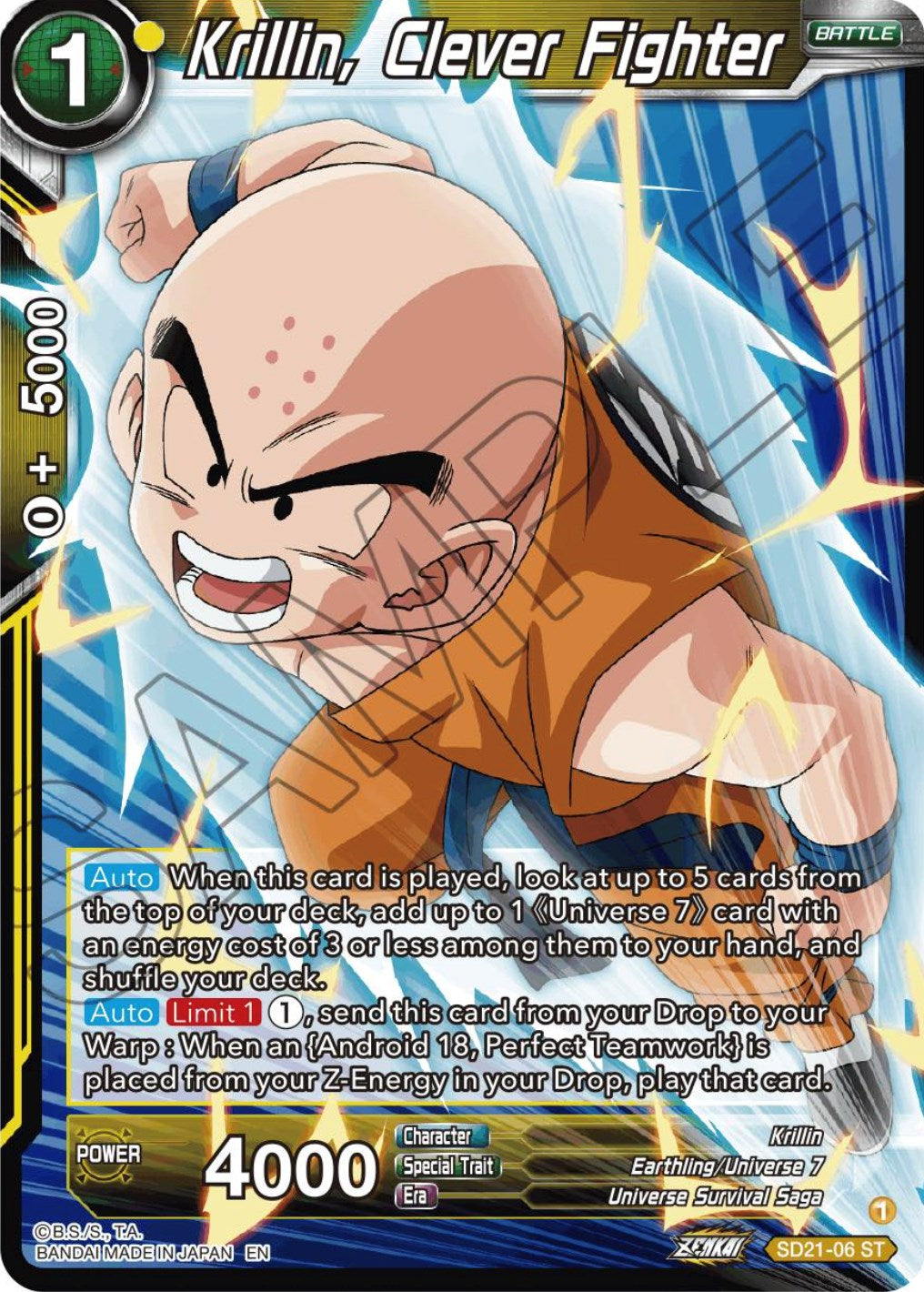 Krillin, Clever Fighter (Starter Deck Exclusive) (SD21-06) [Power Absorbed] | Cracking-Singles