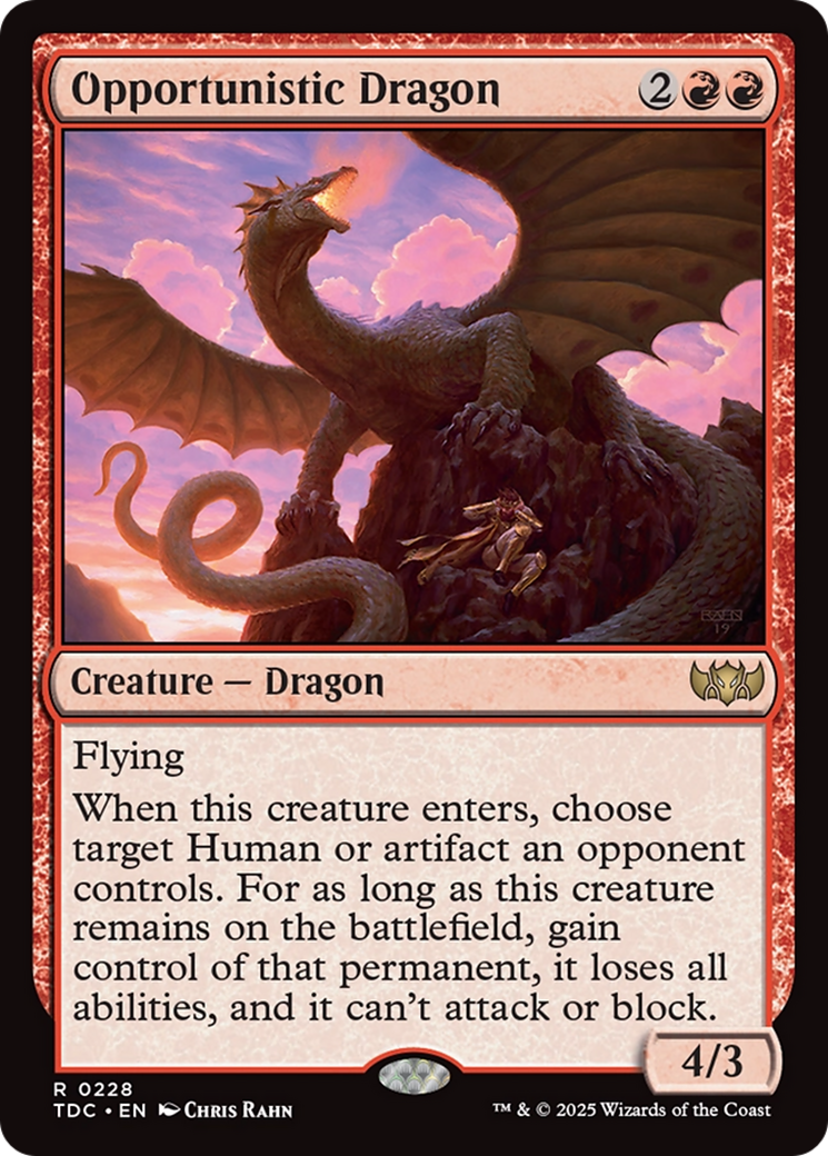 Opportunistic Dragon [Tarkir: Dragonstorm Commander] | Cracking-Singles