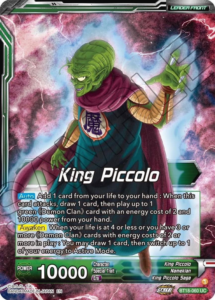 King Piccolo // King Piccolo, World Conquest Awaits (BT18-060) [Dawn of the Z-Legends] | Cracking-Singles