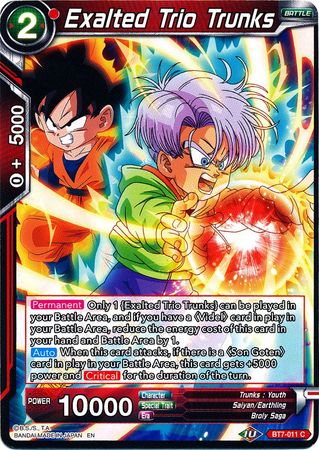 Exalted Trio Trunks (BT7-011) [Assault of the Saiyans] | Cracking-Singles