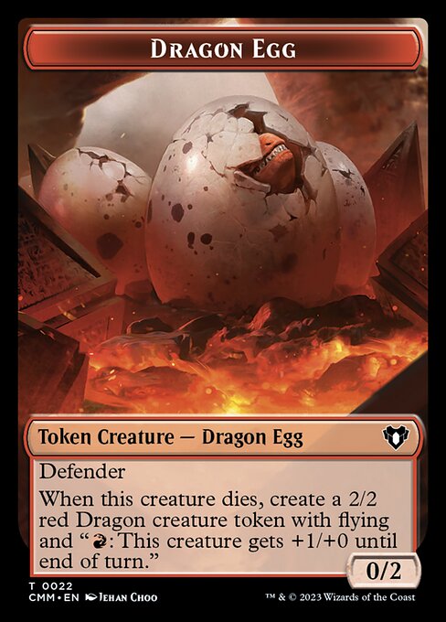 Eldrazi Spawn // Dragon Egg Double-Sided Token [Commander Masters Tokens] | Cracking-Singles