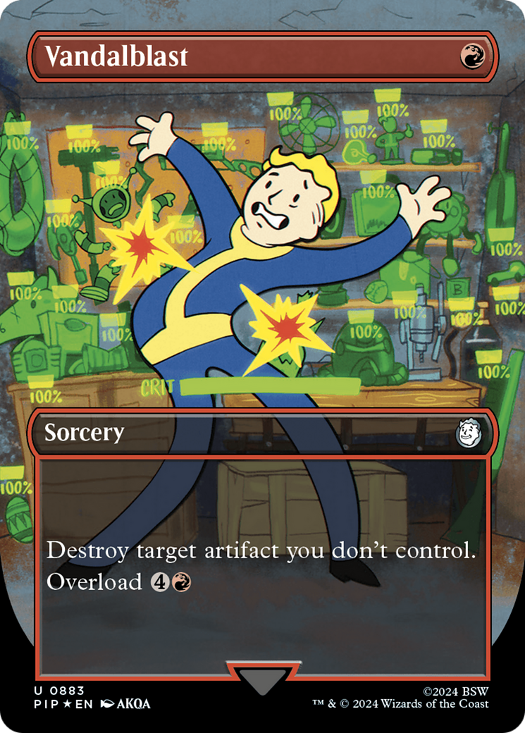 Vandalblast (Borderless) (Surge Foil) [Fallout] | Cracking-Singles
