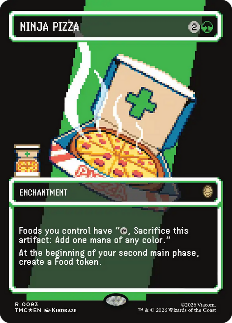 Ninja Pizza (Borderless) (Surge Foil) [Teenage Mutant Ninja Turtles Commander] | Cracking-Singles