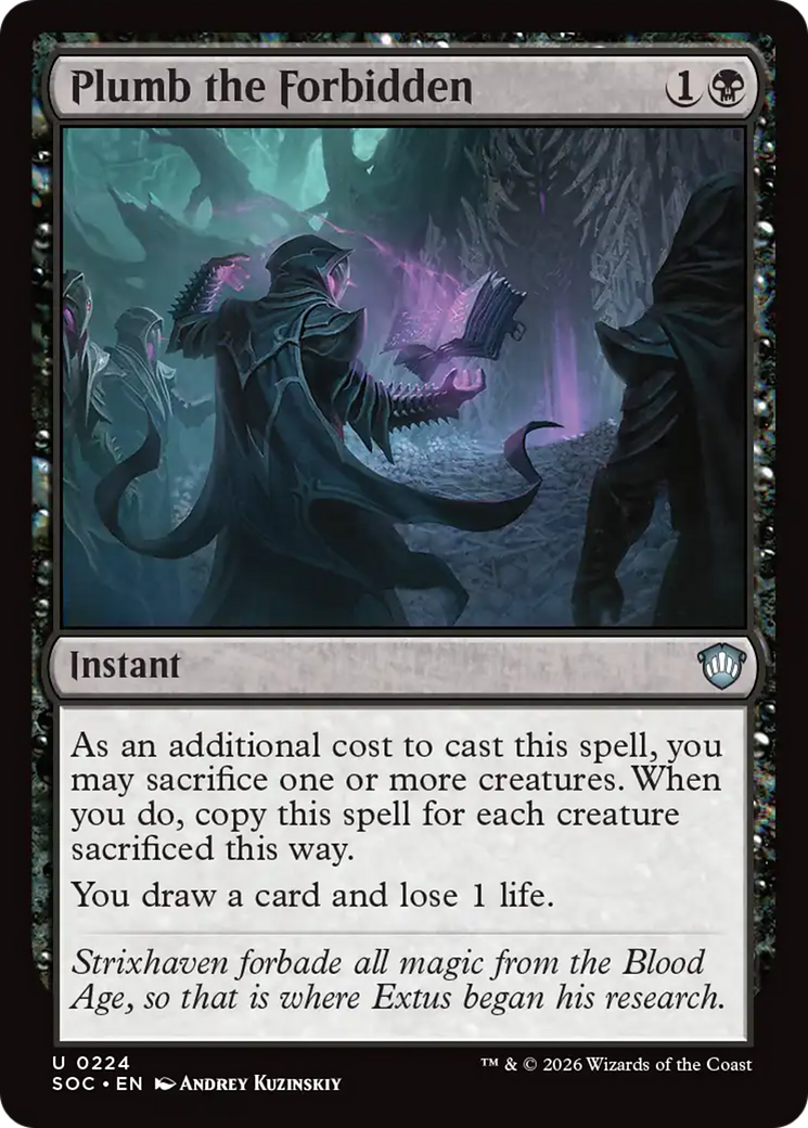 Plumb the Forbidden [Secrets of Strixhaven Commander] | Cracking-Singles