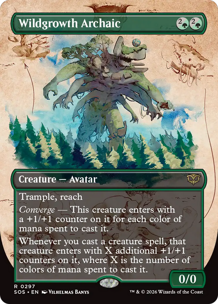 Wildgrowth Archaic (Borderless) [Secrets of Strixhaven] | Cracking-Singles