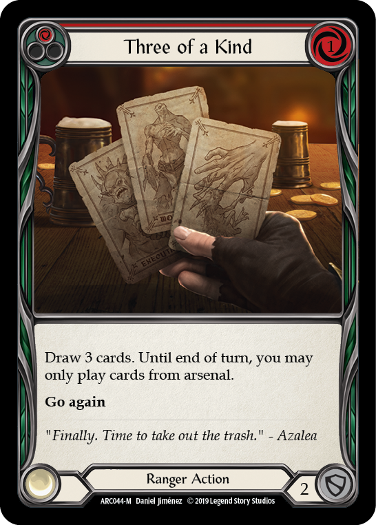 Three of a Kind [ARC044-M] (Arcane Rising)  1st Edition Rainbow Foil | Cracking-Singles