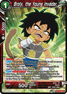 Broly, the Young Invader (Common) (BT13-026) [Supreme Rivalry] | Cracking-Singles