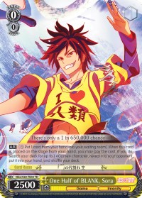 One Half of BLANK, Sora (NGL/S58-TE03 TD) [No Game No Life] | Cracking-Singles