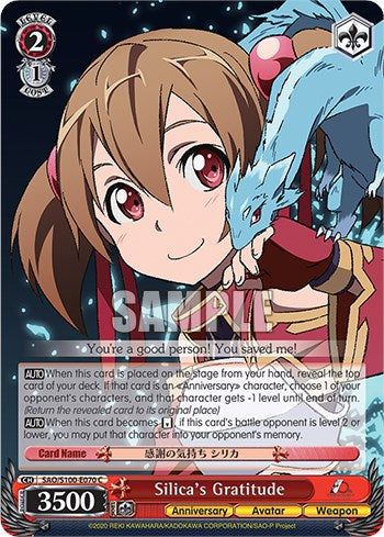 Silica's Gratitude [Sword Art Online Animation 10th Anniversary] | Cracking-Singles