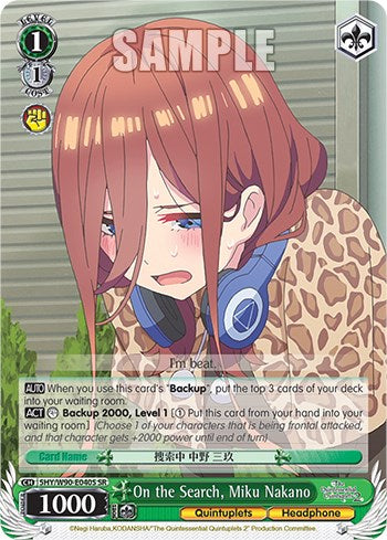 On the Search, Miku Nakano (5HY/W90-E040S SR) [The Quintessential Quintuplets 2] | Cracking-Singles