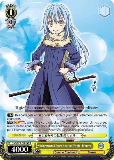Reincarnated From Another World, Rimuru (TSK/S70-TE04S SR) [That Time I Got Reincarnated as a Slime] | Cracking-Singles
