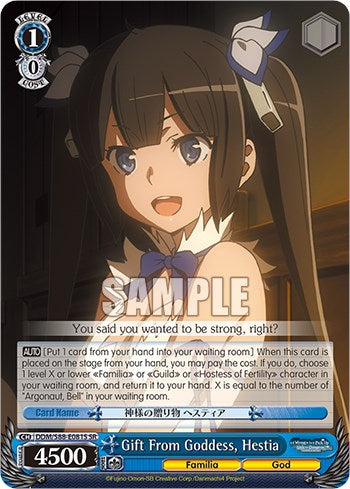 Gift From Goddess, Hestia (DDM/S88-E081S SR) [Is it Wrong to Try to Pick Up Girls in a Dungeon?] | Cracking-Singles
