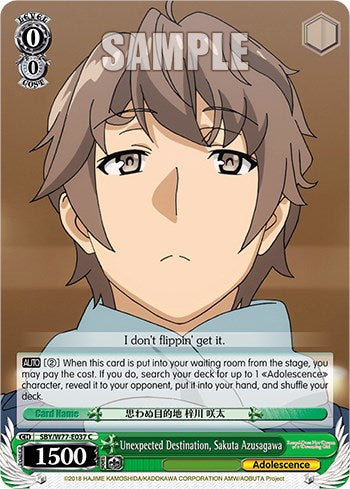 Unexpected Destination, Sakuta Azusagawa [Rascal Does Not Dream of a Dreaming Girl] | Cracking-Singles