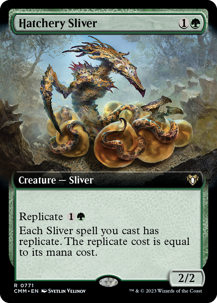 Hatchery Sliver (Extended Art) [Commander Masters] | Cracking-Singles