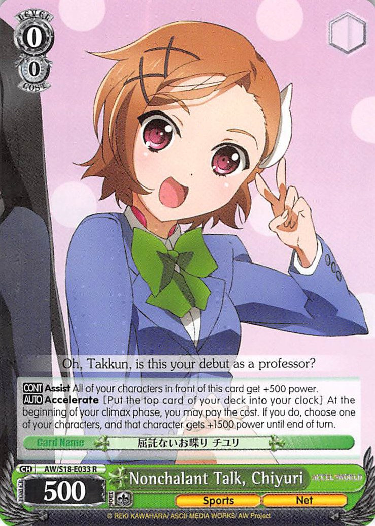 Nonchalant Talk, Chiyuri (AW/S18-E033 R) [Accel World] | Cracking-Singles