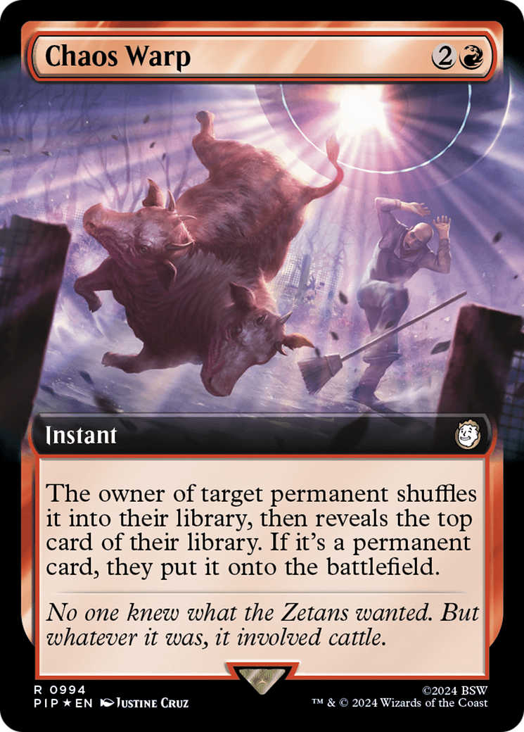Chaos Warp (Extended Art) (Surge Foil) [Fallout] | Cracking-Singles