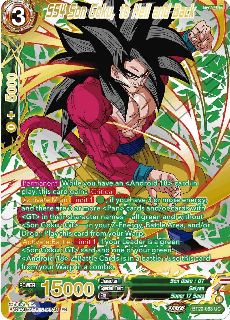SS4 Son Goku, to Hell and Back (Gold-Stamped) (BT20-063) [Power Absorbed] | Cracking-Singles