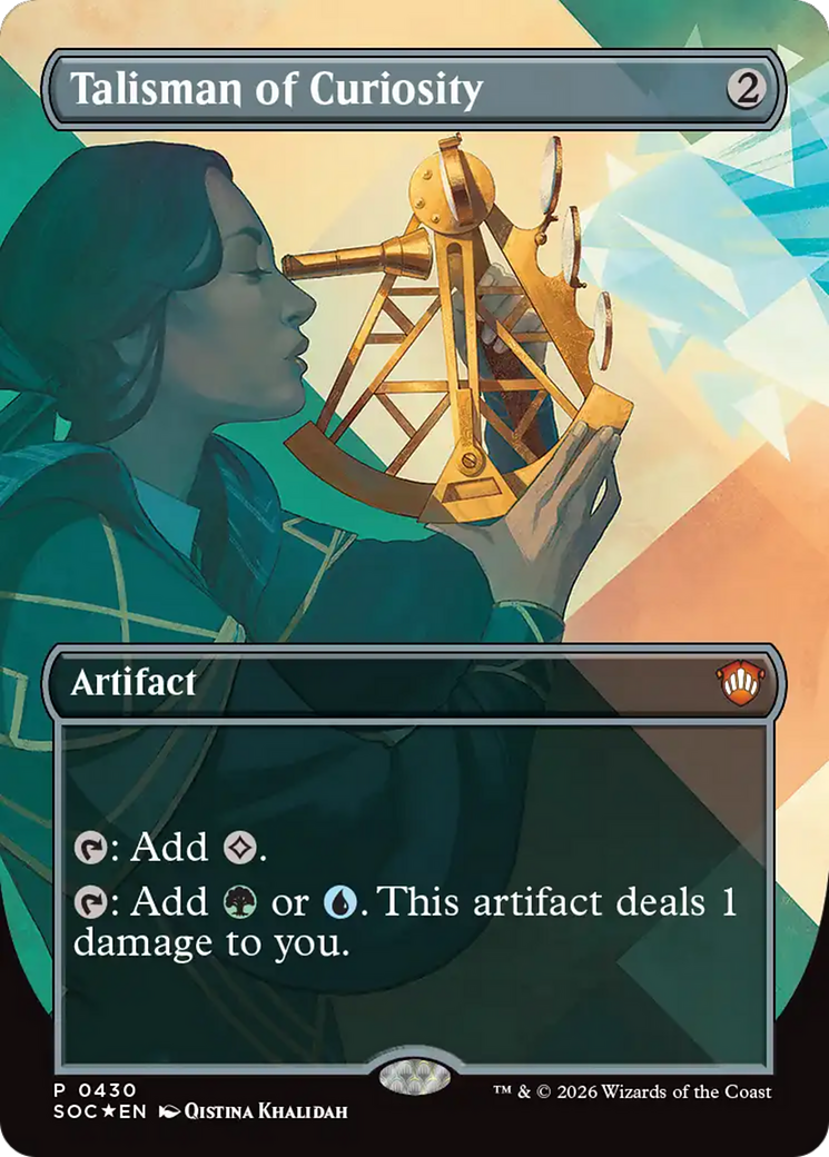 Talisman of Curiosity (Borderless) [Secrets of Strixhaven Commander] | Cracking-Singles