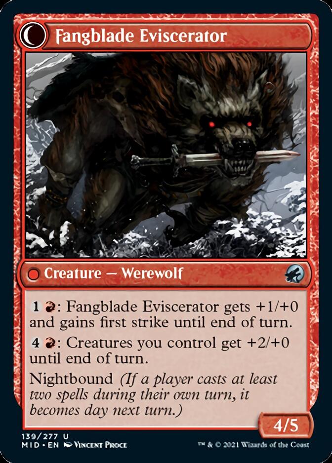 Fangblade Brigand // Fangblade Eviscerator [Innistrad: Midnight Hunt] | Cracking-Singles