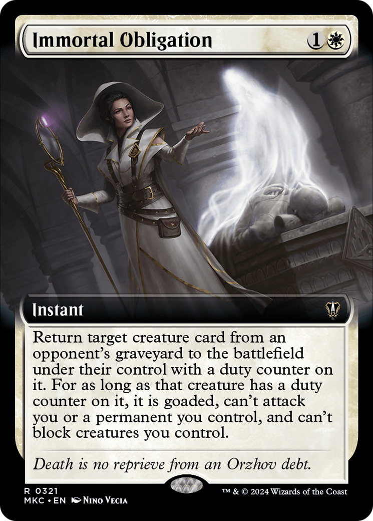 Immortal Obligation (Extended Art) [Murders at Karlov Manor Commander] | Cracking-Singles