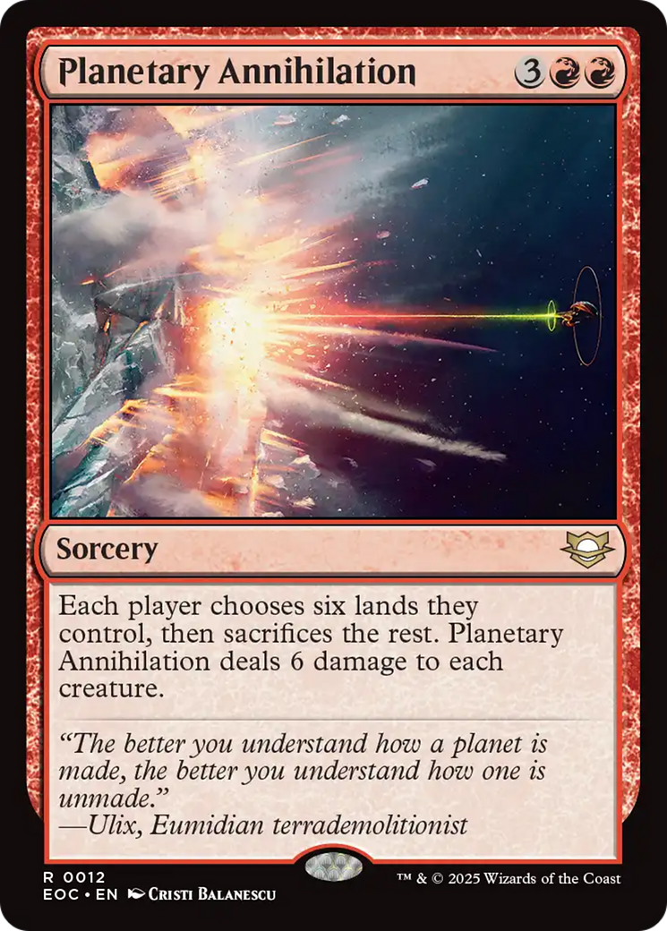 Planetary Annihilation [Edge of Eternities Commander] | Cracking-Singles
