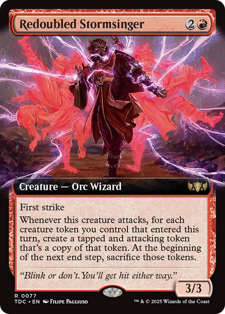 Redoubled Stormsinger (Extended Art) [Tarkir: Dragonstorm Commander] | Cracking-Singles
