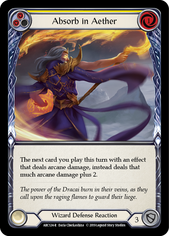 Absorb in Aether (Yellow) [ARC124-R] (Arcane Rising)  1st Edition Normal | Cracking-Singles