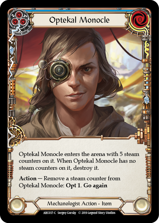 Optekal Monocle [ARC037-C] (Arcane Rising)  1st Edition Rainbow Foil | Cracking-Singles