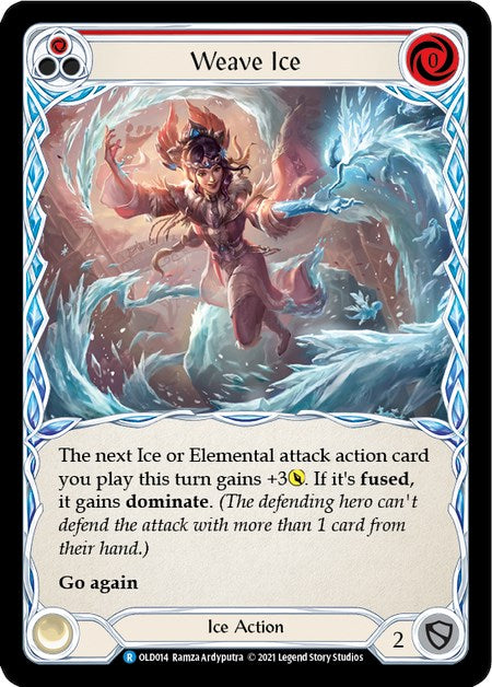 Weave Ice (Red) [OLD014] (Tales of Aria Oldhim Blitz Deck)  1st Edition Normal | Cracking-Singles
