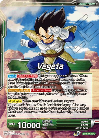 Vegeta // Vegeta, Destined Confrontation (BT15-062) [Saiyan Showdown] | Cracking-Singles