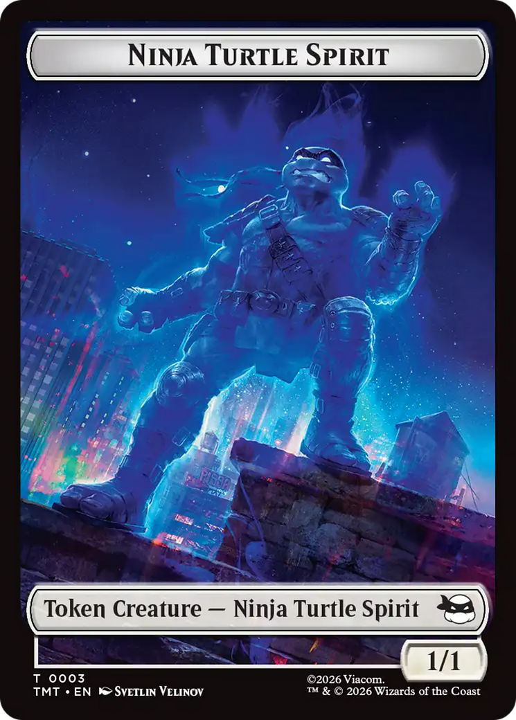 Ninja Turtle Spirit // Food Double-Sided Token [Teenage Mutant Ninja Turtles Tokens] | Cracking-Singles