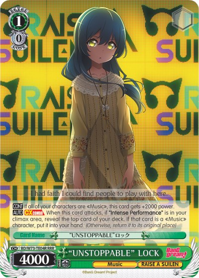 "UNSTOPPABLE" LOCK (BD/W73-TE04R RRR) [BanG Dream! Vol.2] | Cracking-Singles