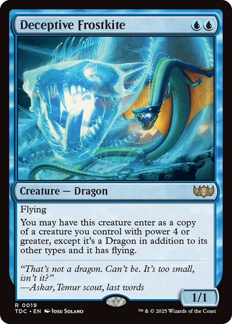 Deceptive Frostkite [Tarkir: Dragonstorm Commander] | Cracking-Singles