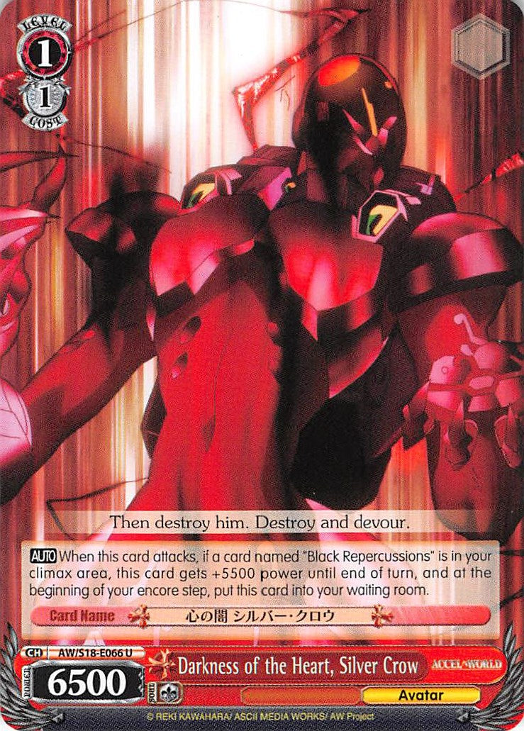 Darkness of the Heart, Silver Crow (AW/S18-E066 U) [Accel World] | Cracking-Singles