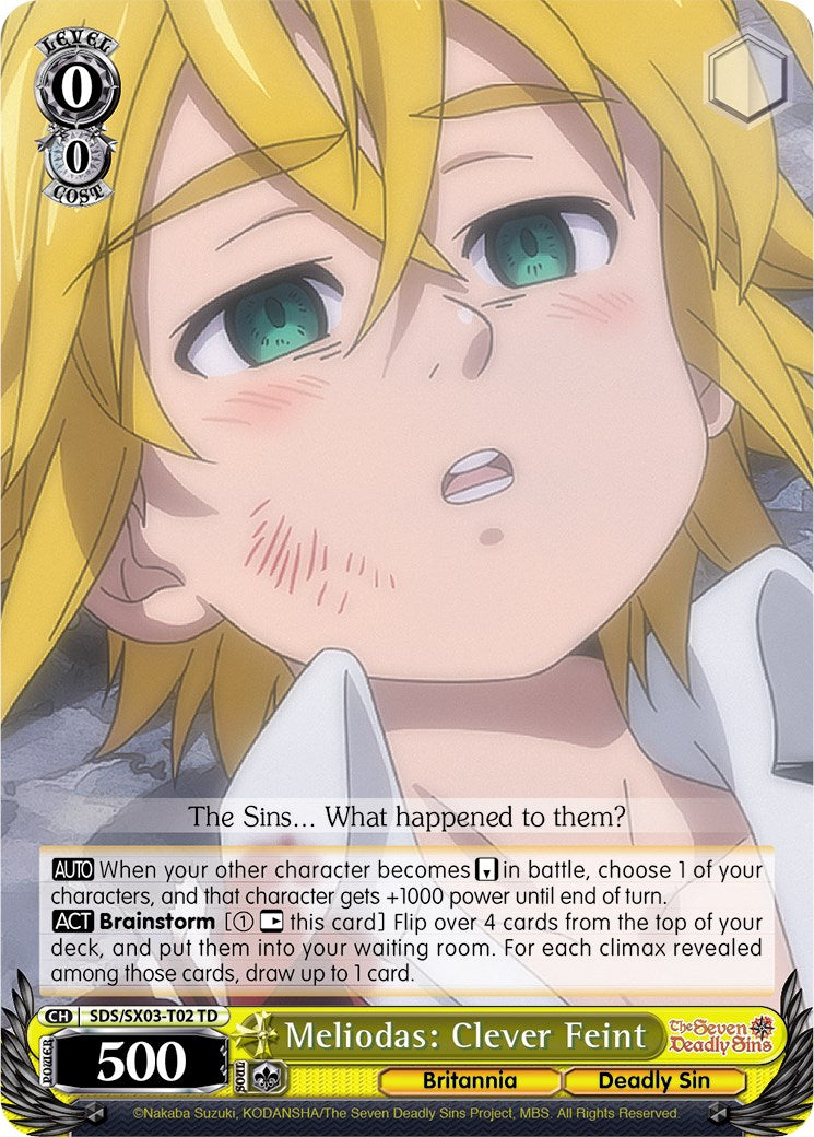 Meliodas: Clever Feint (SDS/SX03-T02 TD) [The Seven Deadly Sins] | Cracking-Singles
