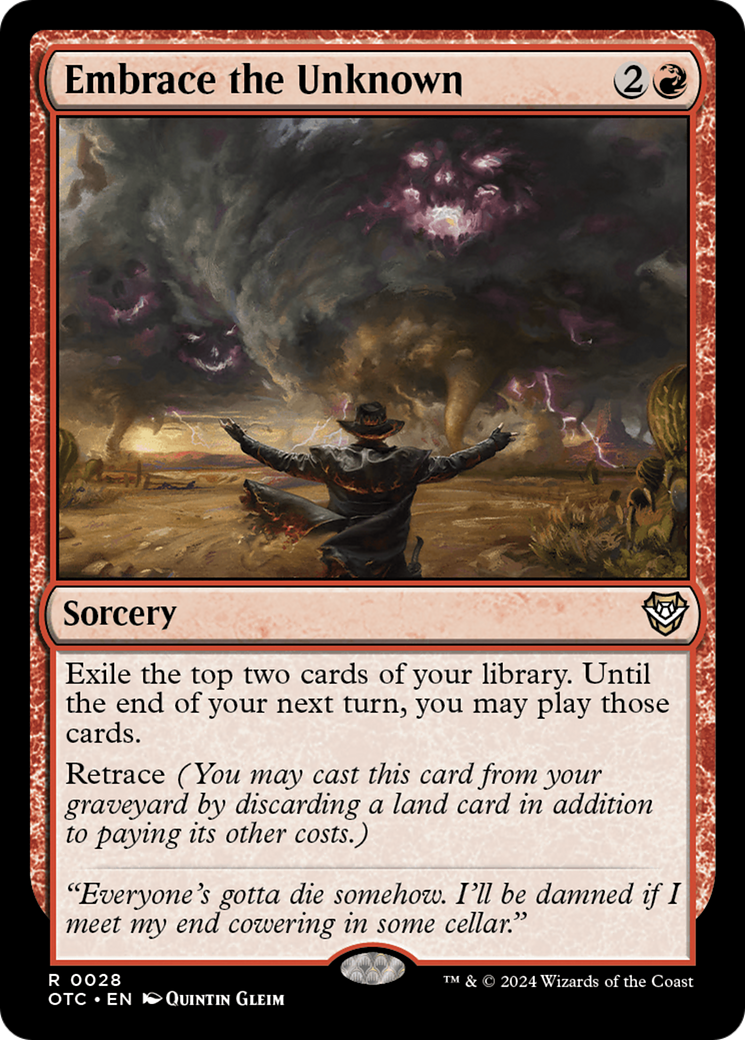 Embrace the Unknown [Outlaws of Thunder Junction Commander] | Cracking-Singles