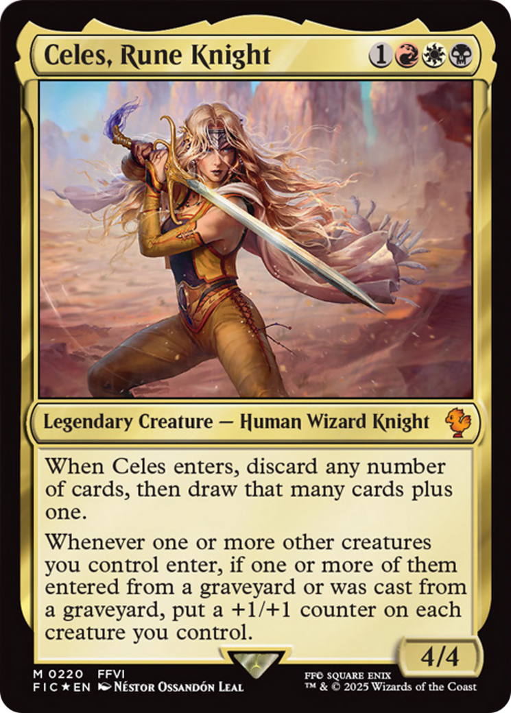 Celes, Rune Knight (Surge Foil) [FINAL FANTASY Commander] | Cracking-Singles