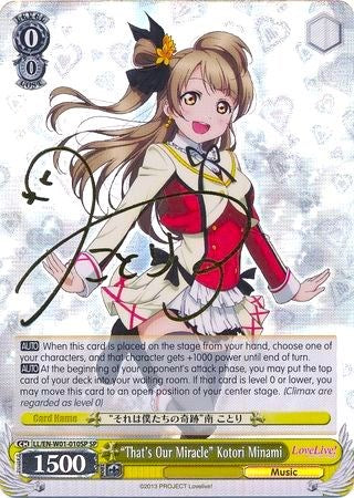 "That's Our Miracle" Kotori Minami (LL/EN-W01-010SP SP) [Love Live! DX] | Cracking-Singles