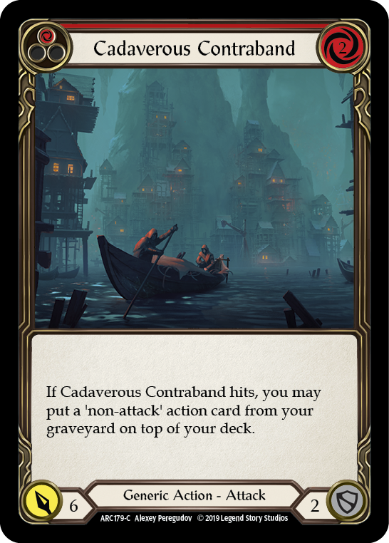 Cadaverous Contraband (Red) [ARC179-C] (Arcane Rising)  1st Edition Rainbow Foil | Cracking-Singles