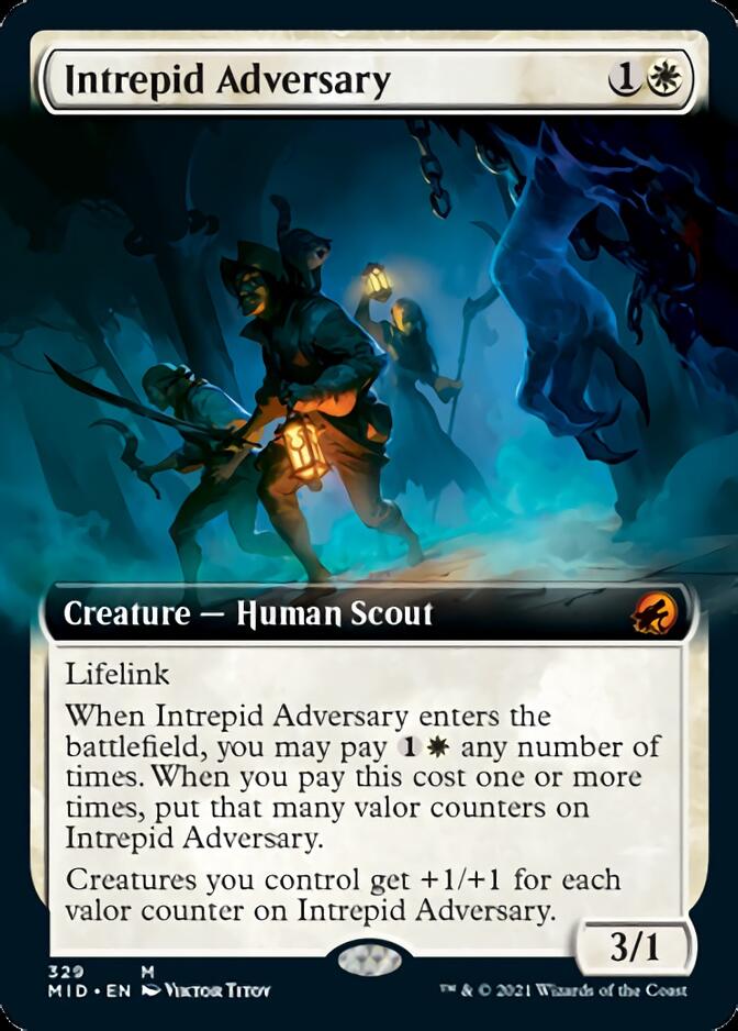 Intrepid Adversary (Extended Art) [Innistrad: Midnight Hunt] | Cracking-Singles