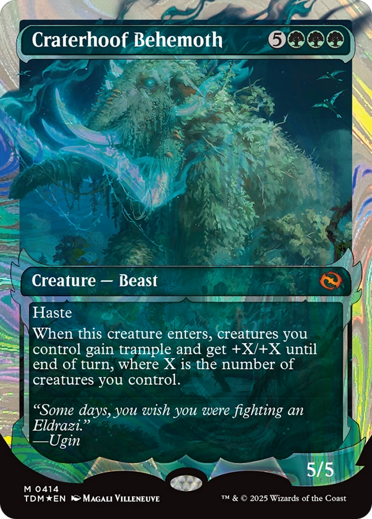 Craterhoof Behemoth (Showcase) (Halo Foil) [Tarkir: Dragonstorm] | Cracking-Singles