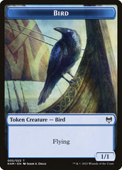 Elf Warrior // Bird Double-Sided Token [Kaldheim Tokens] | Cracking-Singles