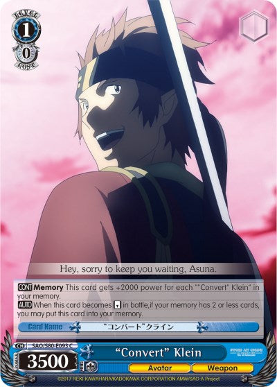 "Convert" Klein (SAO/S80-E093 C) [Sword Art Online -Alicization- Vol.2] | Cracking-Singles