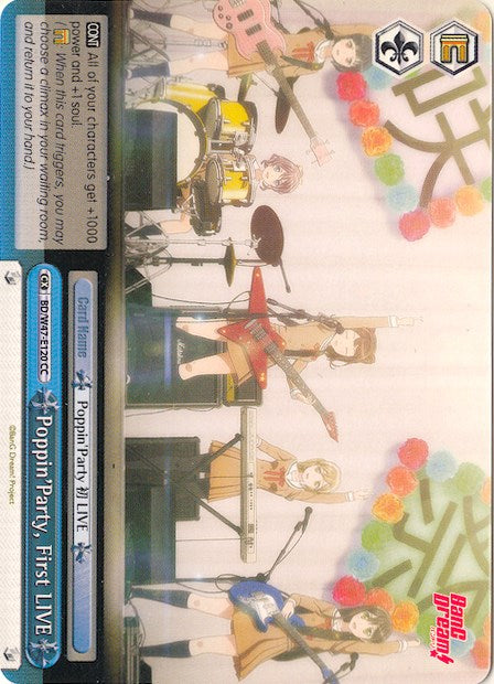 Poppin'Party, First LIVE (BD/W47-E120 CC) [BanG Dream!] | Cracking-Singles