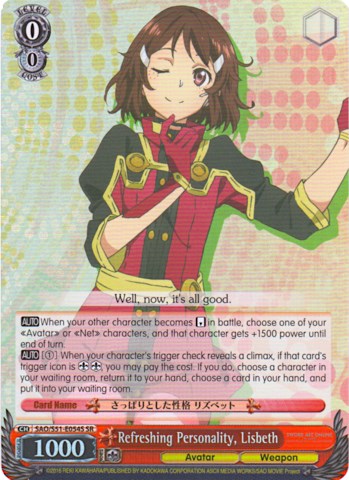 Refreshing Personality, Lisbeth (SAO/S51-E054S SR) [Sword Art Online The Movie: -Ordinal Scale-] | Cracking-Singles