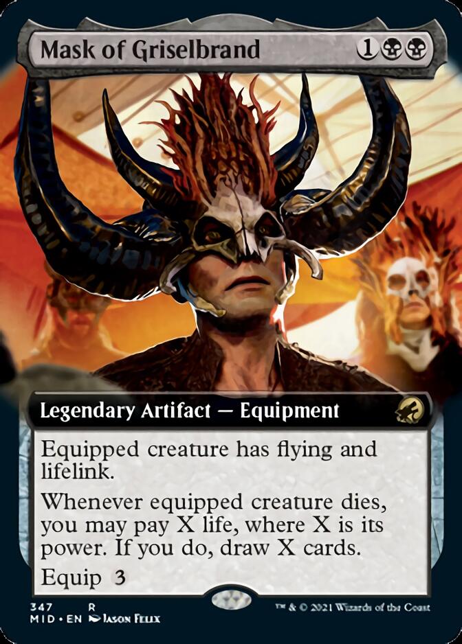 Mask of Griselbrand (Extended Art) [Innistrad: Midnight Hunt] | Cracking-Singles